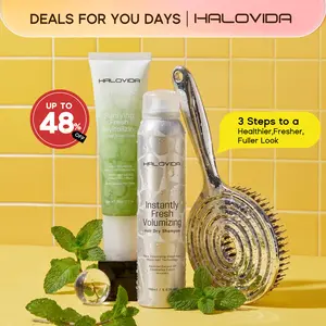 HALOVIDA Hair Dry Shampoo/HaloFlex Spa Brush/Herbal Scalp Scrub 150g summerwins,DealsForYouDays