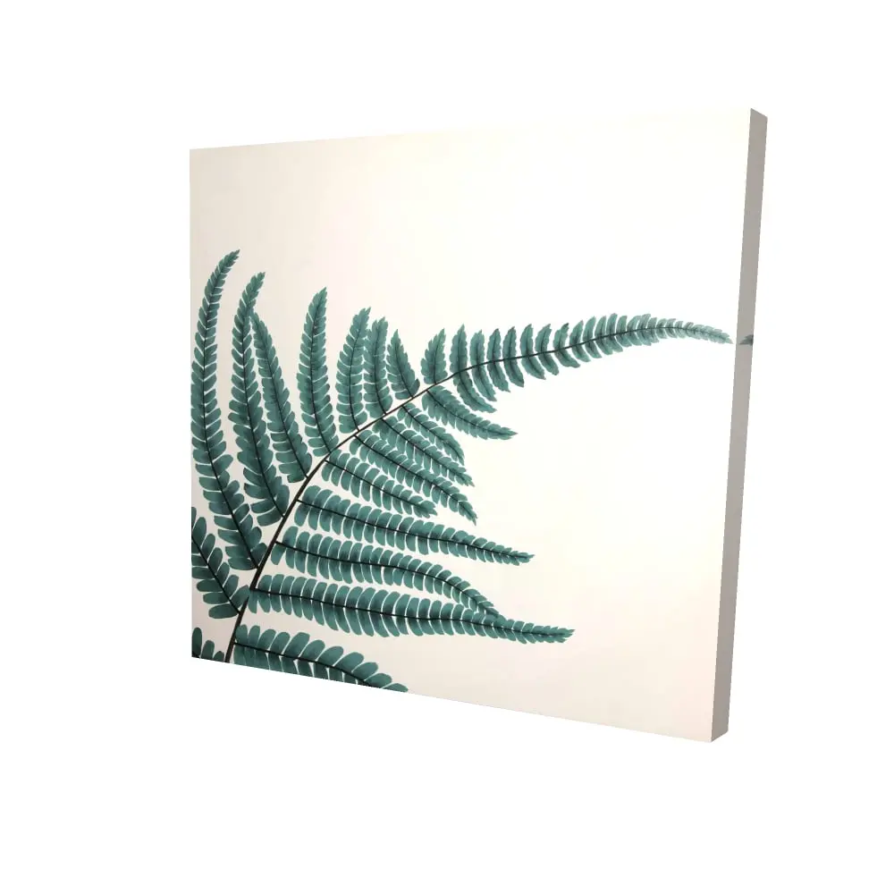 212 MAIN Exotic Fern Leaf Artistic Print - 24x24 in, Boho Home Nature-Inspired Outdoor Wall Art, Bedroom Decoration