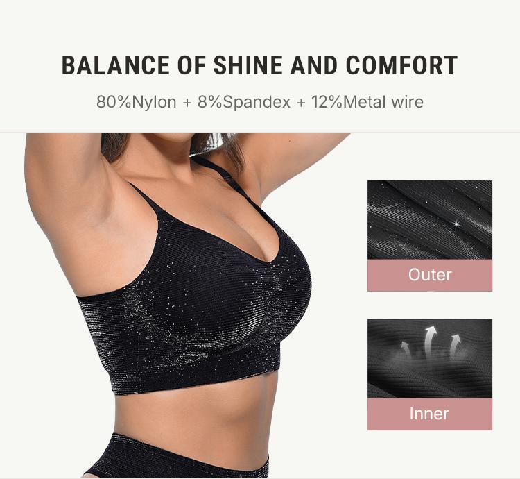 FeelinGirl Wireless Bras for Women Seamless Deep V Neck Sexy Bralettes Full Coverage Push Up Bra