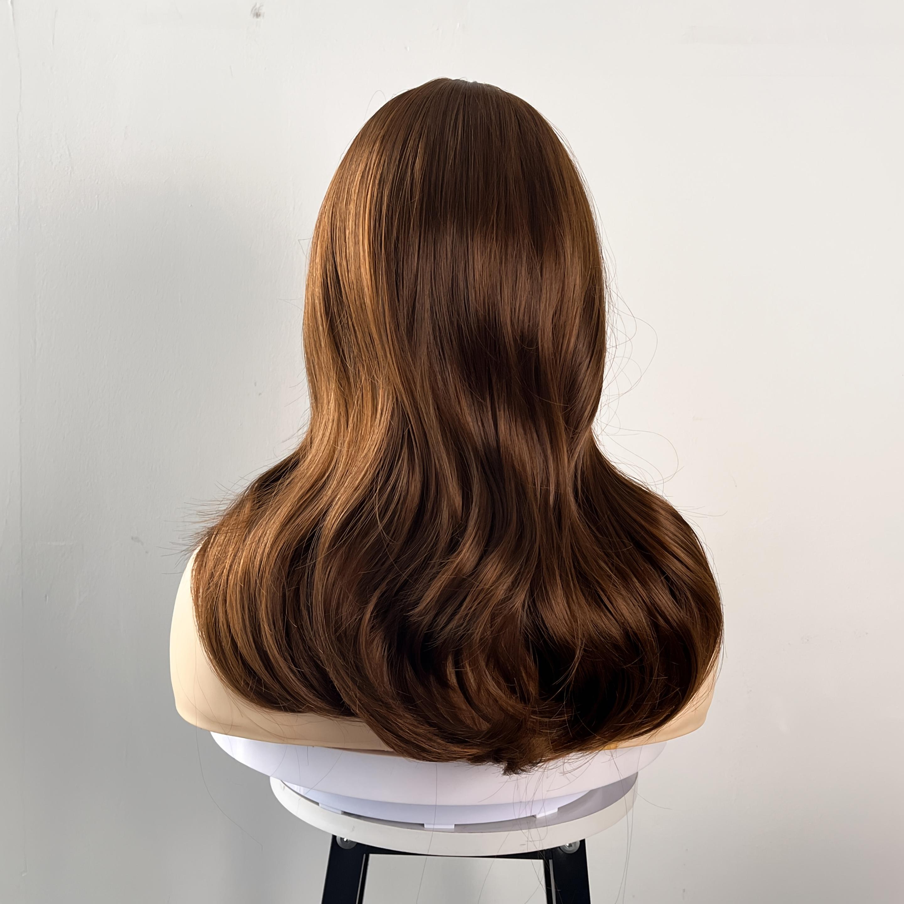 Adult Basics Style Wig, Loose Wave Synthetic Hair, 150% Density, Heat Resistant Fiber, with Side Bangs, Buckle Net Cap, Hair Wig