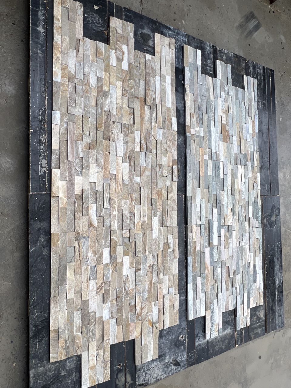 Natural multicolored Chinese slate quartz cultural stone—single slab for stacked wall cladding