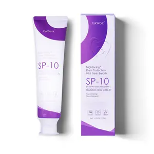 JAKWORK SP-10 Probiotic Whitening Toothpaste – Fluoride-Free & Peroxide-Free, Gentle Daily Care, Fresh Mint Breath