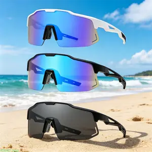 Shield Frame Sport Sunglasses For Men And Women, Cycling Shades For Road Biking, MTB And Casual Outdoor Use
