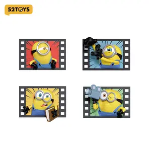 52TOYS MINIONS & MONSTERS - Action! Series Fridge Magnet Kawaii Creative Gift Room Decor Desktop Decoration Gift for Birthday Party
