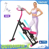 YAGUD Stair Stepper w/ Handlebar, Extended Step Range Climber Machine for Legs & Core Workouts, Home Workout Ab Machine