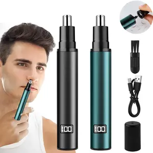 Portable Electric Nose Hair Trimmer for Men and Women, USB Rechargeable Trimmer, Suitable for Nose, Eyebrow and Ear Hair Trimming