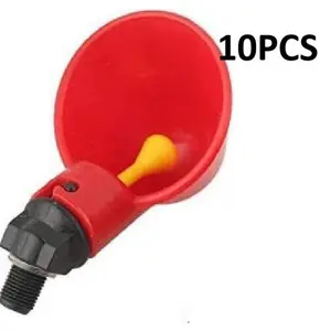 10pcs Export Type Automatic Drinking Bowl for Chicken Pigeon Quail Red Drinking Bowl Factory Directly Supply Chicken Equipment