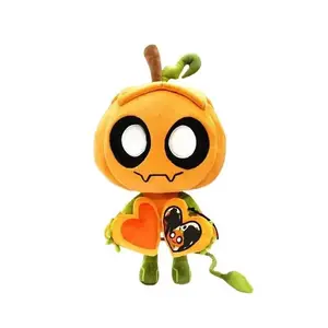 Dandy's World Scraps Pumpkin Head Plush Toy, 23cm Soft Horror Game Monster Stuffed Doll, Collectible Plushie Gift for Fans