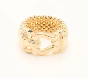 David Markstein Bronze Mesh Status Buckle Clasp Ring