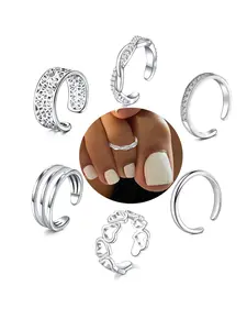 Adjustable Toe Ring Set, Fashionable Toe Ring for Women & Girls, Fashion Jewelry for Party, Daily Clothing Decor, Trendy All-match & Exquisite Jewelry for Birthday Gift