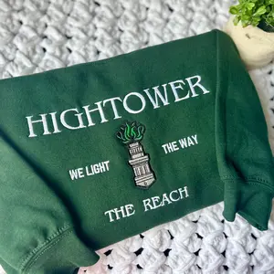 Hightower embroidered sweatshirt, crewneck, unisex, Casual Pullover Sweaters