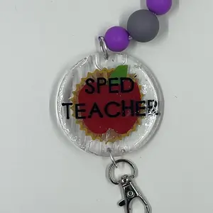 Special Education (SpEd) Teacher handmade badge lanyard