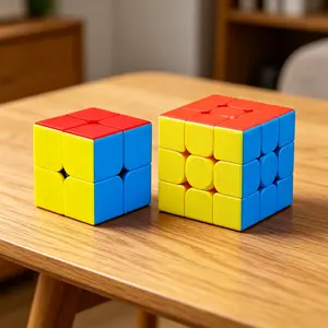 Moyu Meilong Stickerless Speed Cube Set - 2x2, 3x3 Smooth Durable Brain Puzzle Toy for Kids