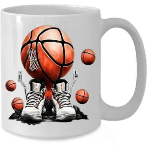 1pc Basketball-Themed Mug with Sneakers And Ball Design Durable Ceramic Drinkware Perfect Gift for Sports Enthusiasts.jpg
