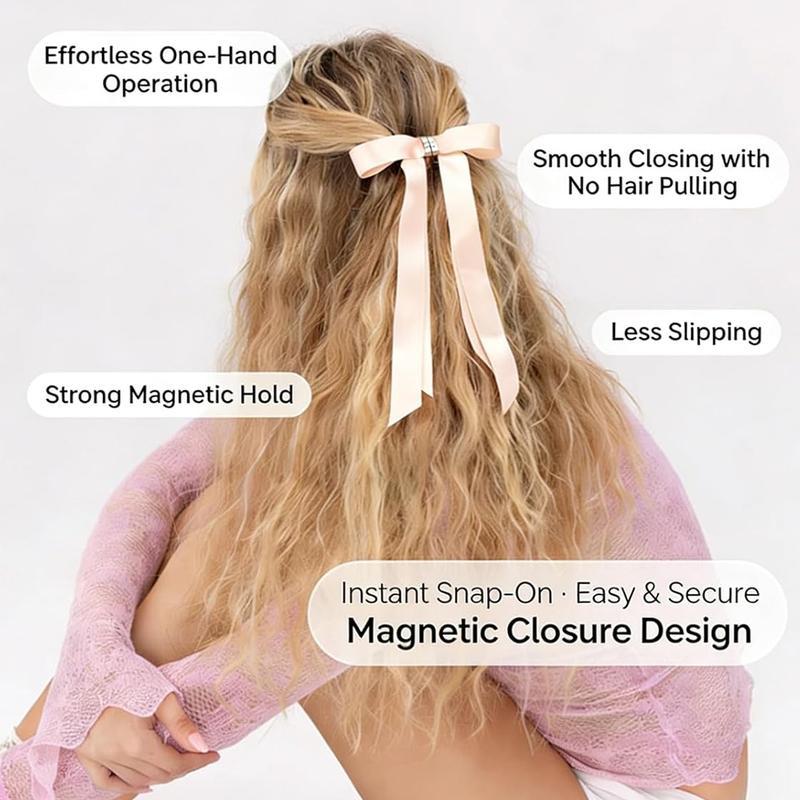 1-3Pack Magnetic Bow Clips, Magnetic Hair Clips for Styling, Mini Butterfly Hair Clips, Strong Hold No-Slip Magnetics Clips, Seamless 2-in-1 Design Magnetics Tropical Sunset Hairs Clips