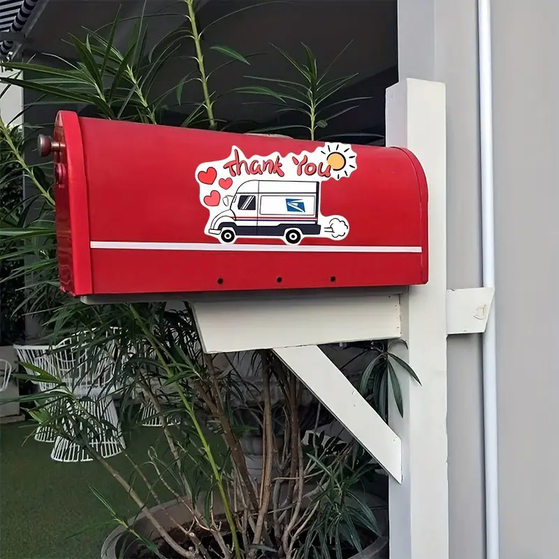 Thank You Usps Mail Vinyl Sticker, Car Motorcycle Decal, Garden Mailbox, Entrance Door, Truck Water Bottle Helmet Phone, Vehicle Exterior Decoration