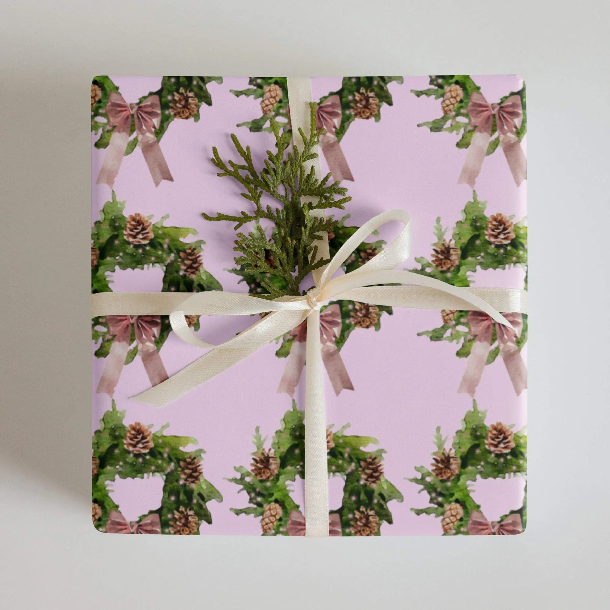 Pink Christmas Bespoke Wrapping Sheets