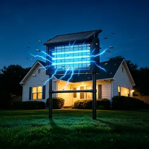 4500V Solar Bug Zapper Outdoor, Waterproof Mosquito Zapper Outdoor Solar Powered mosquito killers electronic