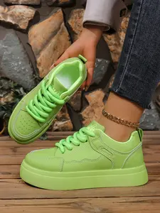 Women's Thick Sole Sports Shoes, Fashionable Slim Fit Anti-Slip, Lightweight Breathable Mesh, Casual Running Shoes, Trendy Sportswear, Fashion Running Sneakers