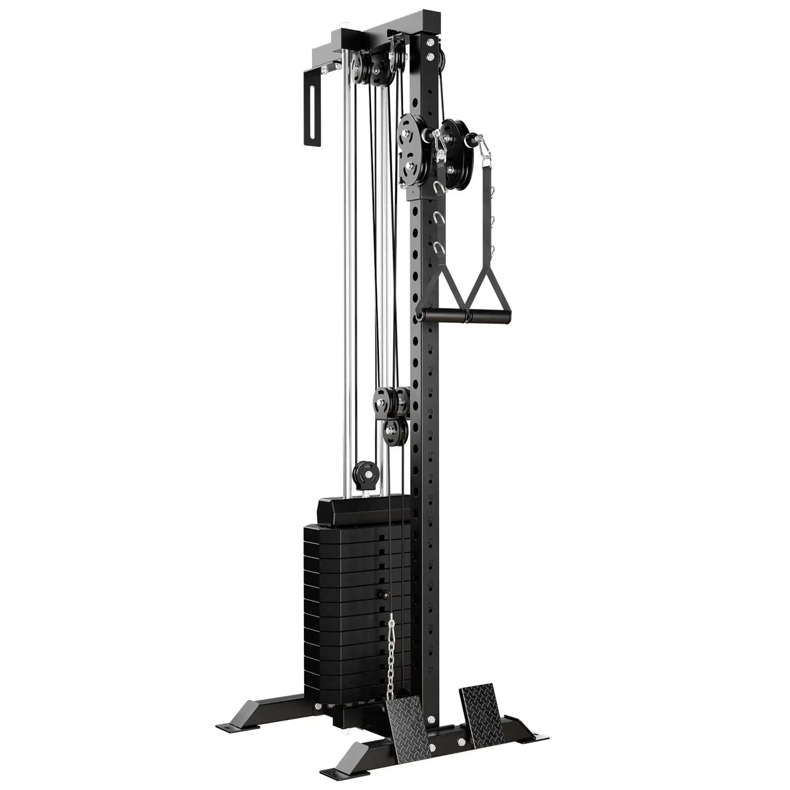 Mikolo Wall-Mount Dual Pulley Cable Machine with 18 Adjustable Settings for Home Gym Strength Training Mikolo Wall-Mount Dual Pulley Cable Machine with 18 Adjustable Settings for Home Gym Strength Training