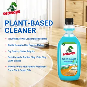 Seaways Multi-Surface concentrated Floor Cleaner, Citronella scent, Low-foam & no-rinse,Precise dosing, for vacuum mops and cleaning robots