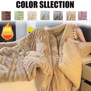 1pc Round Lamb Wool Weighted Blanket, Dual Layer Thick Warm Cover, Home Nap Blanket, Soft Cozy Throw, Perfect for Relaxing, Sofa Bed Camping