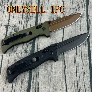 Portable Folding Knife 273, Anti-Slip Toothed Handle, Portable Cloth Bag Included, Ideal for Outdoor Camping