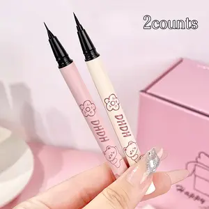Two-Piece Eyeliner Set Quick-Drawing Eye Liner Liquid Pen Smudge-Proof Waterproof Sweatproof Long-Lasting Eyeliner Pencil Makeup Essential Eye Makeup Supplies