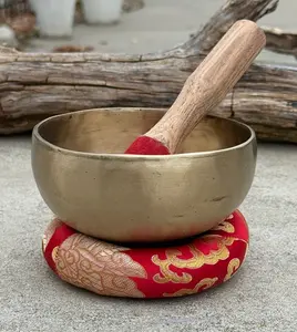 Hand-Hammered Tibetan Singing Bowl Complete Set with Mallet | Lungta Imports