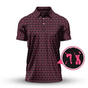 Body Art Pattern Golf Polos, Funny Golf Shirt, Crazy Golf Shirts For Men