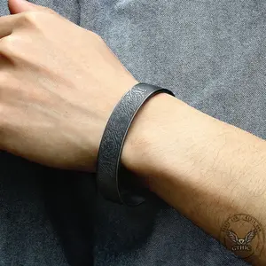 GTHIC Tree of Life Cuff Bracelet for Men Vintage Adjustable Jewelry Birthday Personalized Valentine's Day Gift
