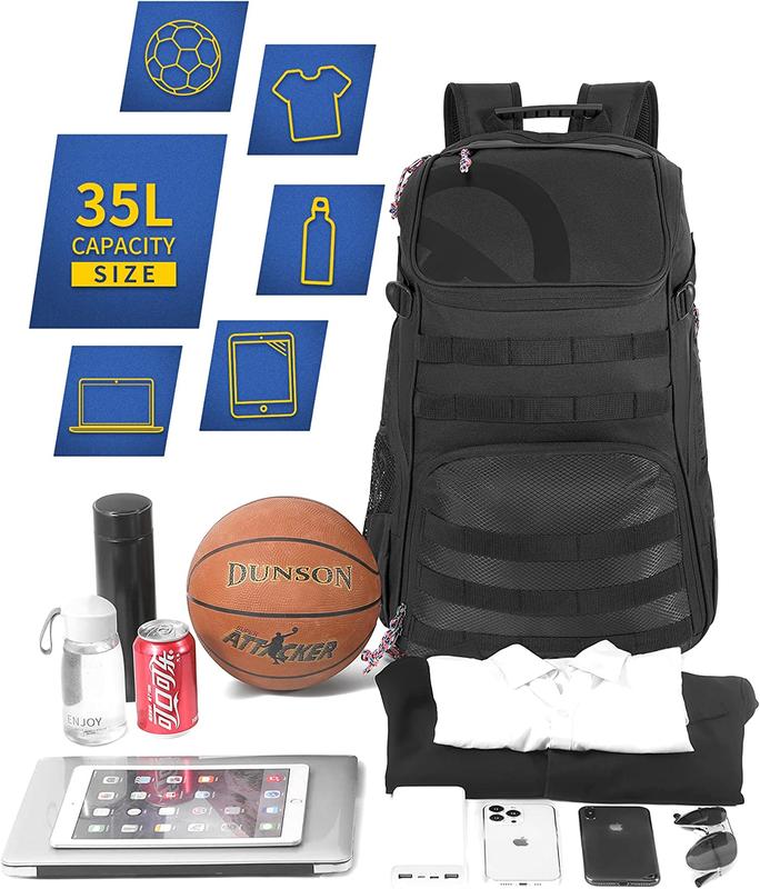 Basketball Backpack Large Sports Bags with Separate Ball holder & Shoes compartment, Best for Basketball, Soccer, Gym Basketball Backpack Large Sports Bags with Separate Ball holder & Shoes compartment, Best for Basketball, Soccer, Gym