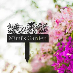 Hummingbird Garden - Metal Sign