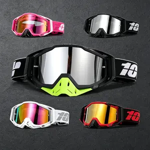 Motocross Dirt Bike Goggles Windproof Sandproof UV400 Off Road Riding Goggles Anti Fog Scratch Resistant for Men Women MTB ATV Motorcycle Sports Glasses for Outdoor Cycling Racing