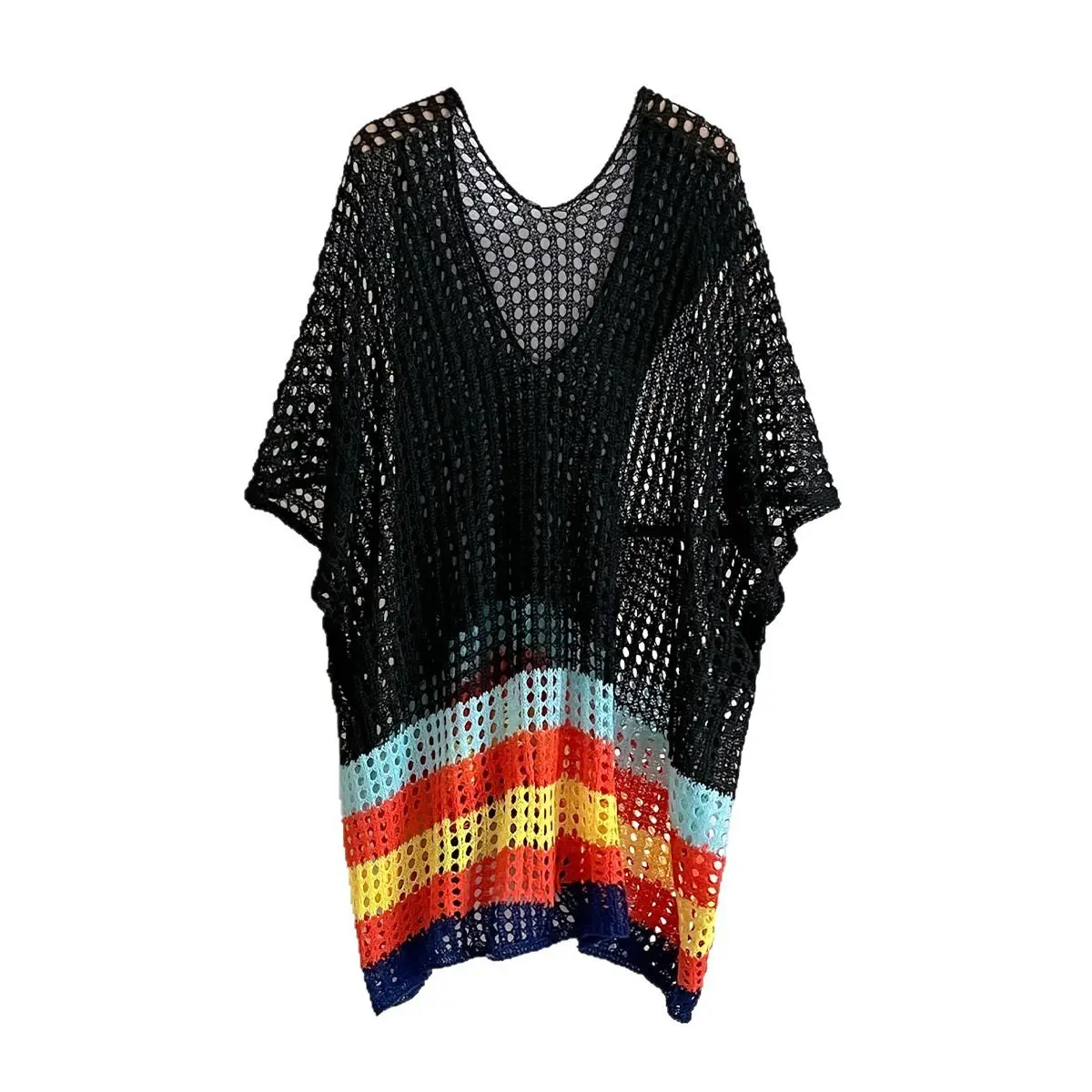 V neck Hoodie   Black