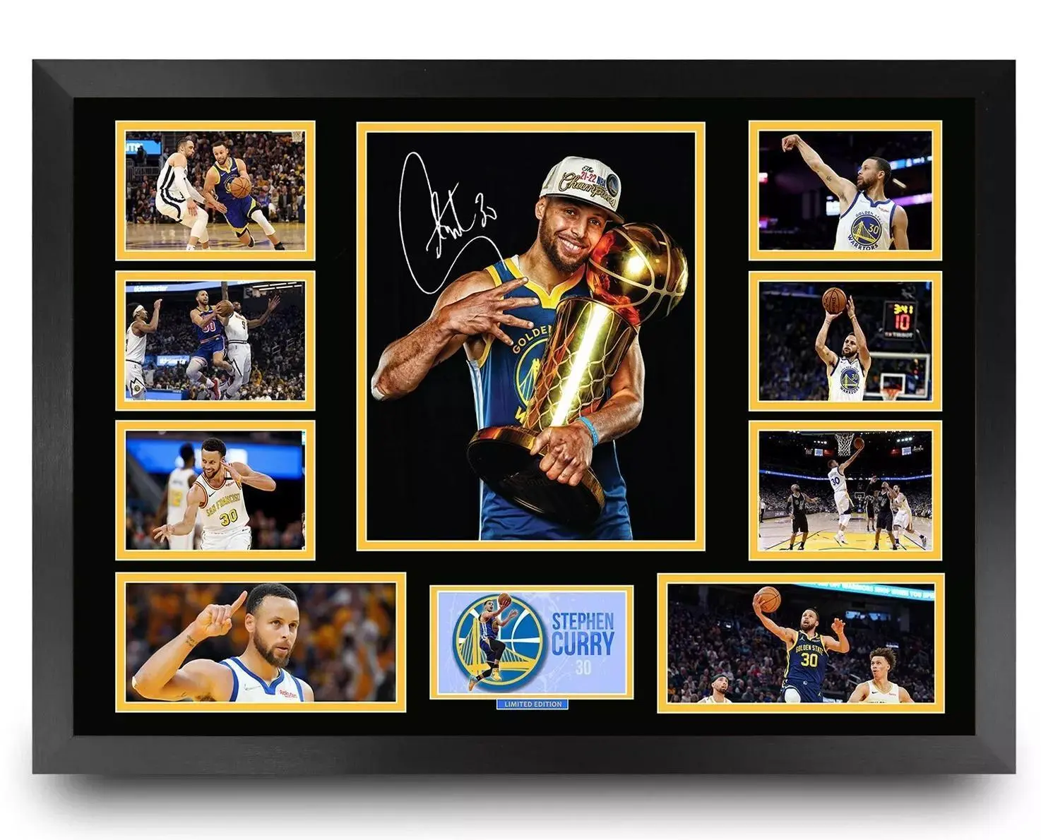 STEPHEN CURRY 2021/22 GOLDEN STATE SIGNED LIMITED EDITION POSTER MEMORABILIA
