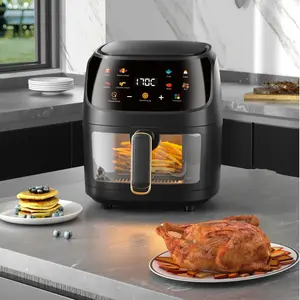 1.59gal 1.06gal 1.19gal 2.64gal Large Capacity Colorful Touch Screen Air Fryer - Multi-Functional, Adjustable Time And Temperature, Convenient for Healthy Home Cooking, Space-Saving Design, Easy to Clean, And Energy Efficient
