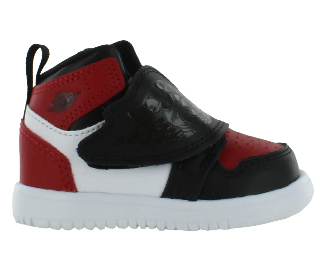 NIKE Toddler Sky Jordan 1 High-Top Colorblock Velcro-Strap Walking Sneakers, Ages 2-3 Years, Toddler Walking Sneakers