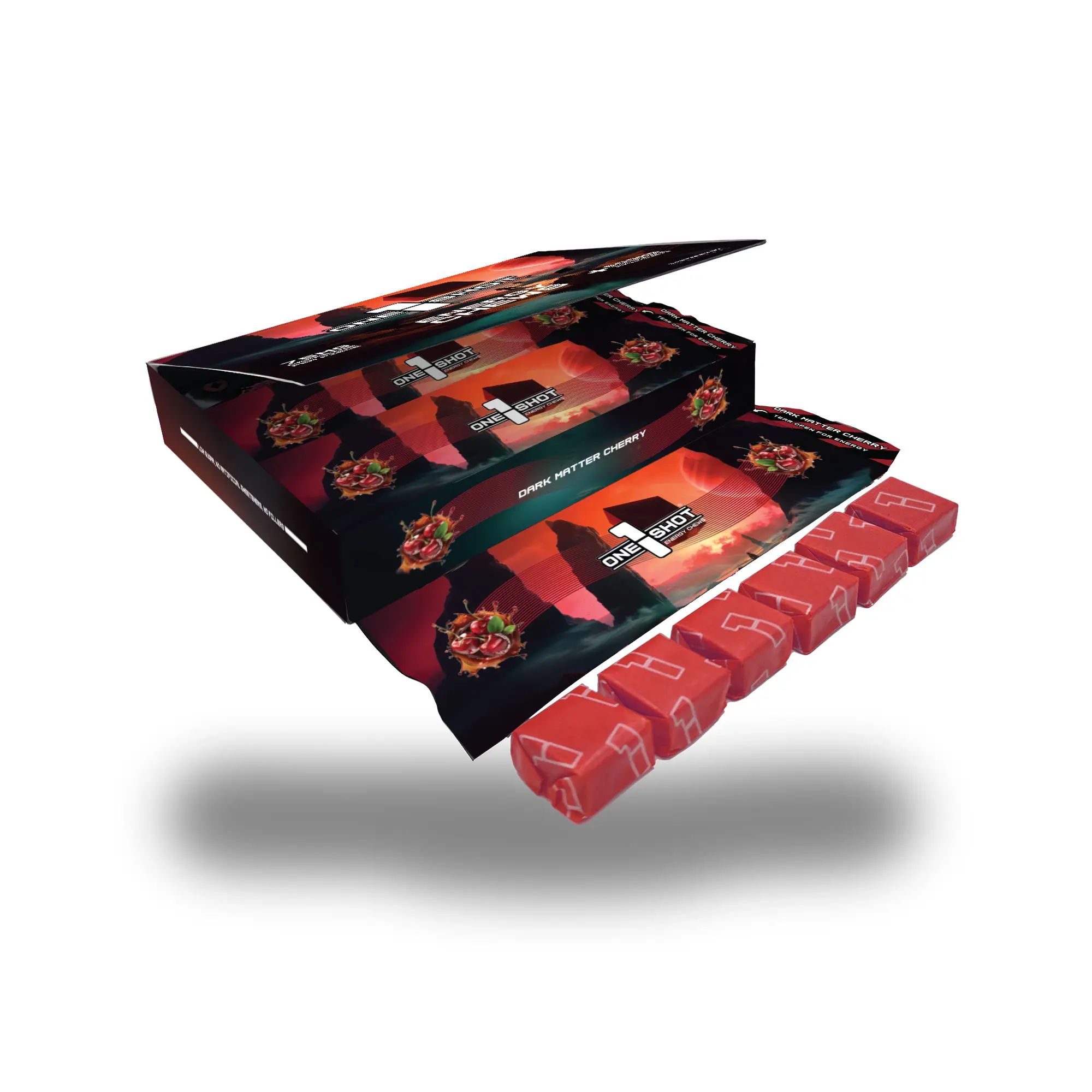 1 Shot Energy Chews | 75mg Caffeine per Chew | Fast-Acting Energy, Low Sugar, Am...