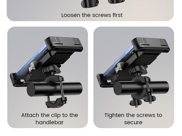 Lamicall Bike Motorcycle Phone Mount - [1s Quick Lock] Bike Cell Phone Holder Clip, Bicycle Scooter Handlebar Clamp, for iPhone 17 16 15 Pro Max, Galaxy S25 S24 Ultra, More 6-7" Phones,