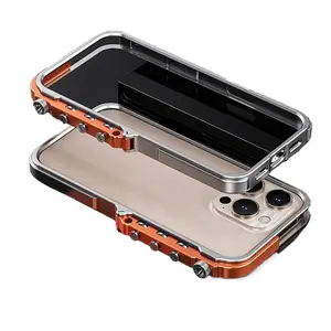 Premium Aluminum Alloy Full-Body Edge Phone Case, Impact-Resistant Cover for iPhone 13-17 Pro Max Plus, Sleek Minimalist Style & Sturdy Protection