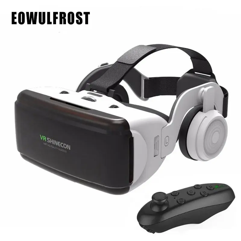 Virtual Reality 3D VR Glasses Headset, Viar Devices Helmet Lenses, Smart Goggles for Smartphone, Cell Phone, Headphone Compatibility, Wearable Devices, VR Gaming Set