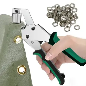 50/100Sets 0.39in Eyelet Punch Kit Featuring - Perfect for DIY Projects Involving Tarpaulin, Faux Leather, And Waterproof Fabrics, Essential for Sewing And Crafting, Manual Hole Plier Tool, Handheld Rivet Setter, Ideal for DIY Projects & Craft Work