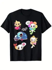 Dandy's World Plushies Men's T-Shirt Unisex Cotton T-shirt for Men Fashion Men's Top for Daily Wear