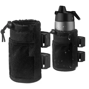 Cup Holder for Bike,Scooter and Wheelchair,Water Bottle Holder for Walker,Golf Cart and Beach,Universal Drink Holder Accessories with Net Pocket and Cord Lock