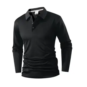 Men's Plain Long-Sleeve Linen Classic Loose Relaxed Fit Button-Down Pullover Top, Breathable Soft Lightweight Menswear for Office & Smart Casual Use, Breathable Polo Shirts