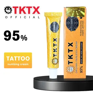 Major Upgrade 40%-95%! TKTX 95% Strength Fast-Acting Numbing Cream contains lidocaine and professional anesthetic ingredients. It keeps you focused during tattoo sessions, a sensible choice for tattoo art creation and various beauty care procedures.