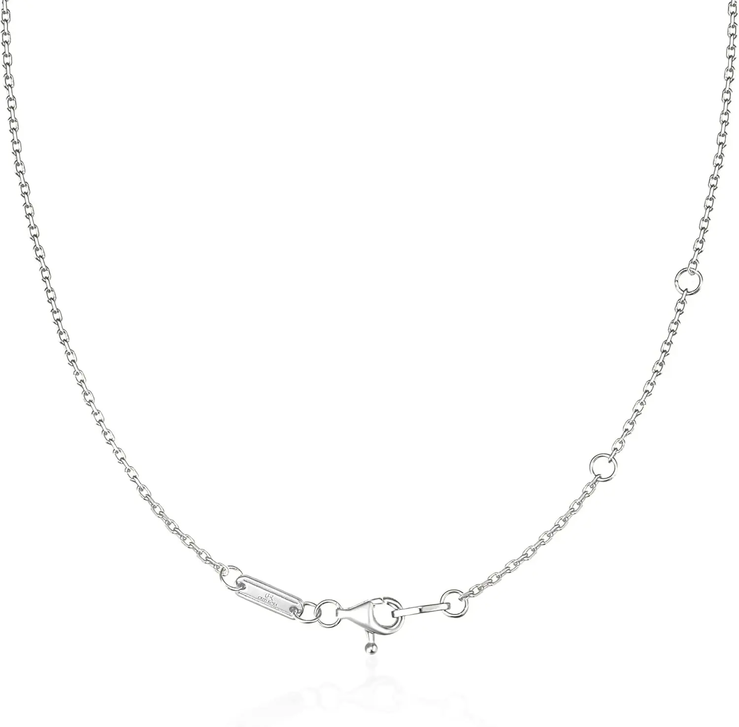 S925 Sterling Silver Chain Necklace for Women, 18 inch Adjustable, Classic, Fashionable, Versatile, Unique Safety Buckle Design, Silver Necklace Gift