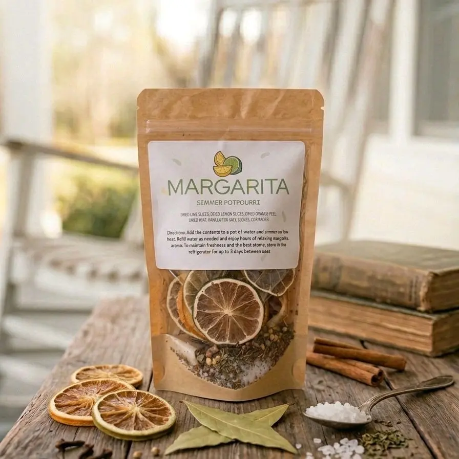 Margarita Simmering Potpourri Home Freshener - Citrus Lime, Lemon, Mint, Vanilla Fresh Ingredients, Refreshing Scent, Clean Kitchen Aroma, Home Fragrance Gift, Home Scent