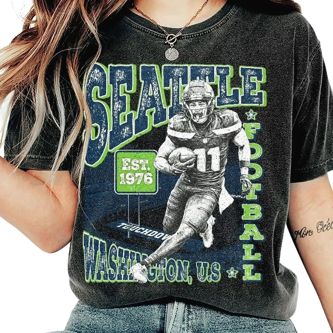 Jaxon Smith-Njigba Game Day Vintage 90s Shirt, Cotton
